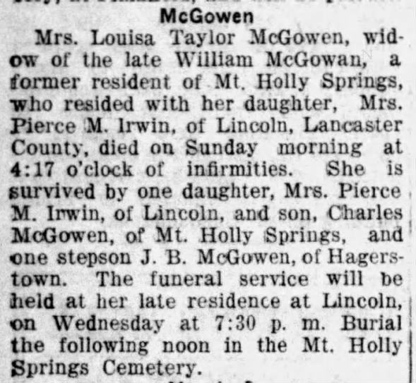 Clipping from The Sentinel